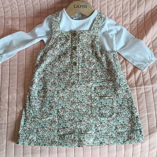 Corduroy dress set 9-12 months Mamas and Papas like new