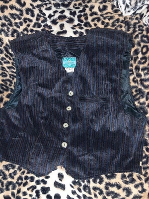Corduroy vest new, size L, black