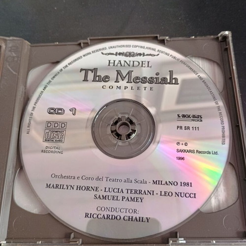 The Messiah Complete Handel 2 CD set used, classical