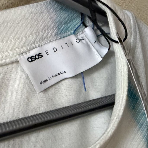 ASOS oversized white and blue T-shirt
