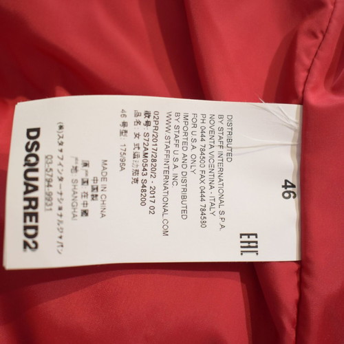 DSQUARED2 Misty Mountains Red Puffer Bomber Jacket IT 46