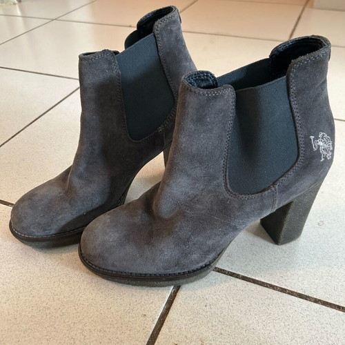Polo gray slip-on heels like new, size 37
