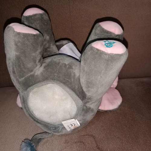 Plush elephant toy, 22 cm, no sound or movement