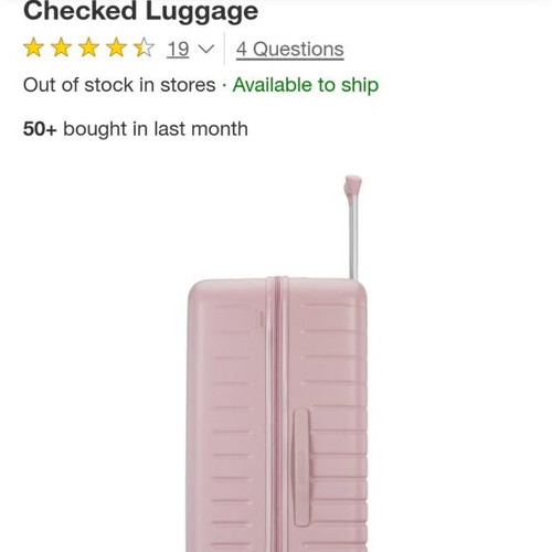 American Tourister suitcase like new, rare pink USA model