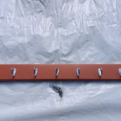 Handmade wooden coat rack 77cm for home entrance