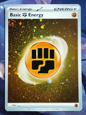 Basic Fighting Energy Galaxy Holo Pokemon like new