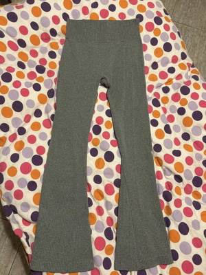 Shein grey flared elastic leggings