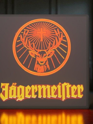 Jägermeister Lightbox осветена табела с емблематичен стил