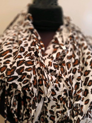 Cotton leopard print scarf new