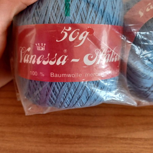 Vanessa knitting yarn pack new, 3 skeins 150g cotton