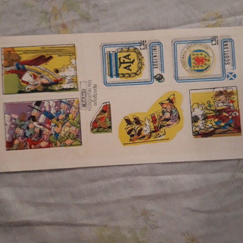 Rare collectible stickers from Bleck and Ombrax magazines 1975