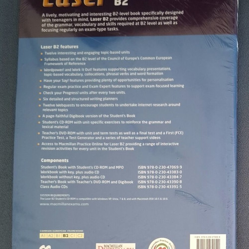 Laser 3rd Edition B2 Student's Book and CD-ROM new, English