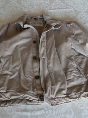 Cotton jacket used, size L, beige