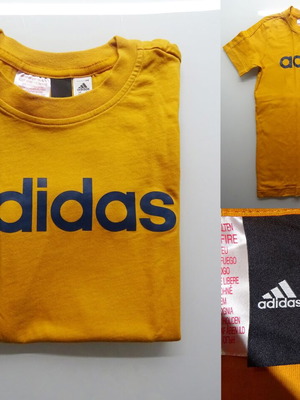 Adidas μπλούζα κοντομάνικη με εντυπωσιακή αντίθεση χρωμάτων Νο 7-8 ετών