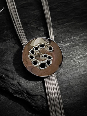 Ασημένιο 925 κολιέ Echoes of Silver καινούργιο, επιπλατινωμένο