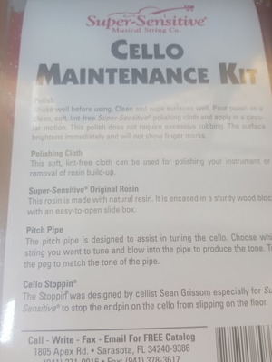 Cello Maintenance Kit Super Sensitive New