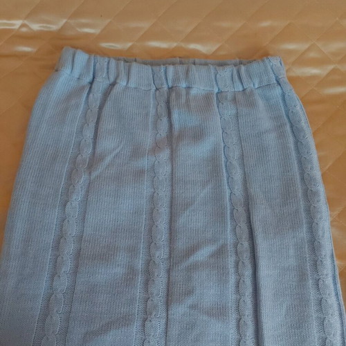 Knitted skirt used, turquoise, size L