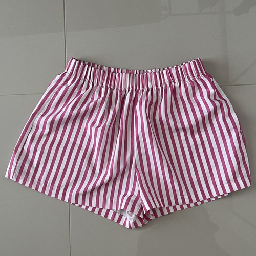 Striped shorts like new, white and pink, one size