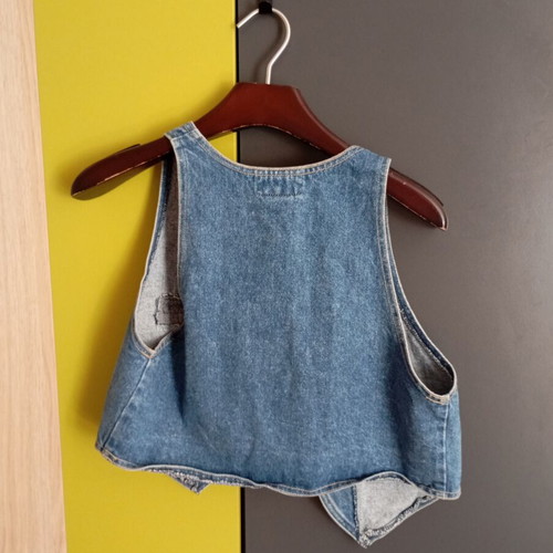 Brooklyn Blues Denim Vintage West Vest New, Women's S/M, Blue