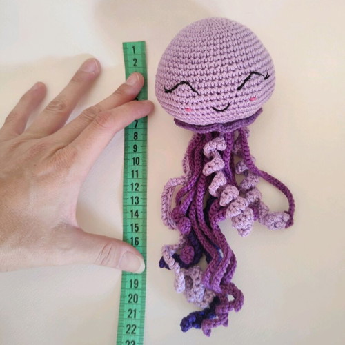 Handmade amigurumi jellyfish purple new
