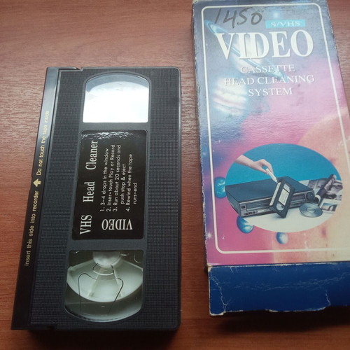 Video head cleaning cassette AM Video Head Cleaner with liquid 1990 decade new