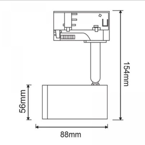 Ceiling light rails with 22 LED spotlights, complete set