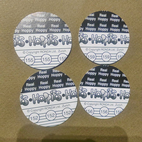Hoppies collectible caps set like new, 4 pieces