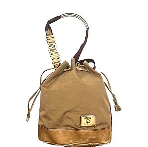 Moschino vintage beige bucket shoulderbag
