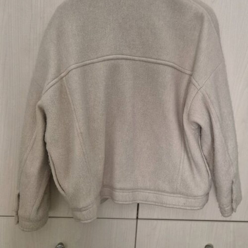 Mango Oversized μάλλινο jacket shacket μπεζ σαν καινούργιο