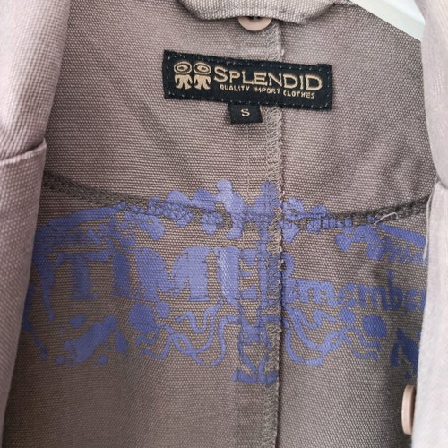 Splendid denim jacket 100% cotton khaki like new, size S