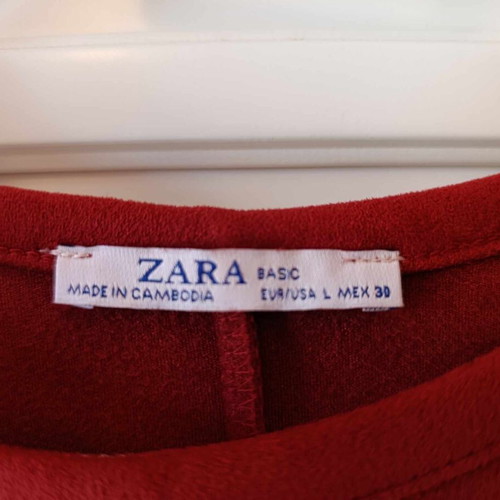 Zara red dress with belt like new