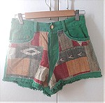  Nidodileda Vintage τζιν παντελονι σορτς Jean Shorts διαθέσιμο σε πράσινο  / Nidodileda vintage jean shorts available in green