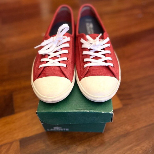Lacoste ballerinas size 37 like new, red