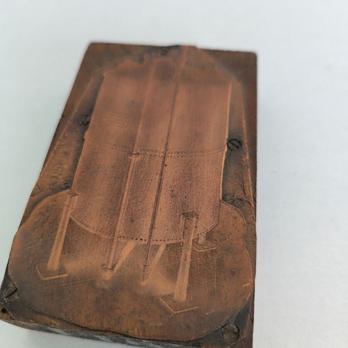 Vintage Typographic Printing Block used, industrial design