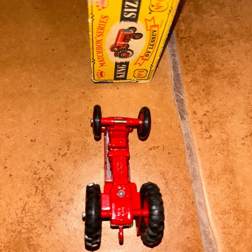 Matchbox King Size No 4 tractor used with red wheels