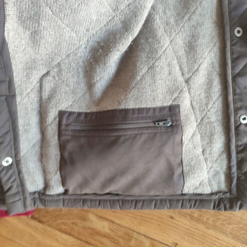 Husky brown coat size S cotton and nylon with cashmere lining like new