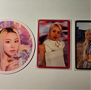 Twice Chaeyoung photocards και coaster kpop