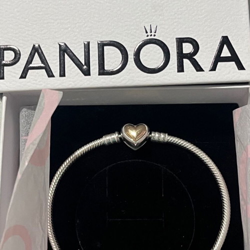 Αυθεντικό καινούργιο βραχιόλι Pandora με μασίφ χρυσό 14K κούμπωμα