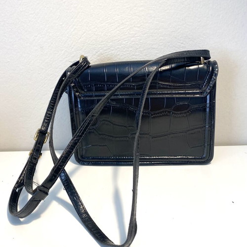 Zara black crossbody bag with chain strap