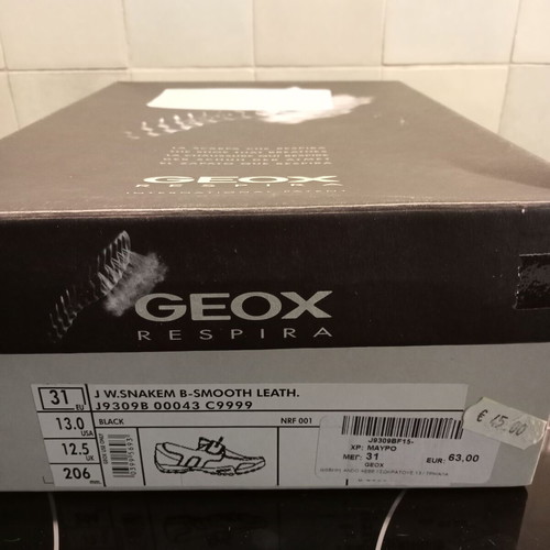Ανατομικά μοκασίνια Geox 31 δερμάτινα σαν καινούργια, μαύρα