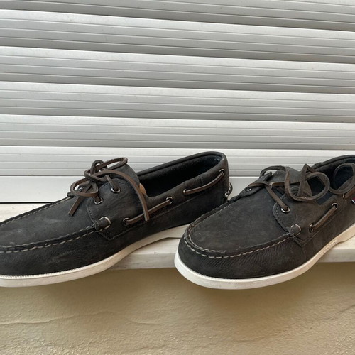 Sebago Docksides grey crazy horse leather size 44 new