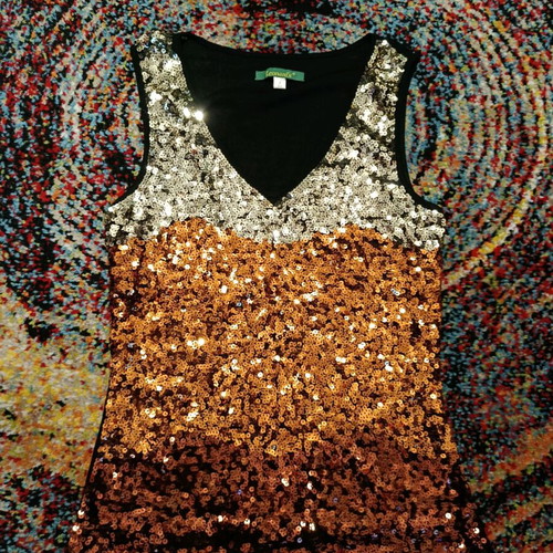 Leonard's sequin tank top size Medium like new