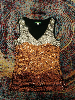 Leonard's sequin tank top size Medium like new