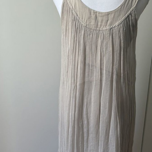 Beige dress size M/L, viscose with cotton lining