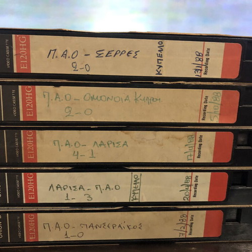 Panathinaikos VHS tapes used, 5 full matches 1987-1988 season