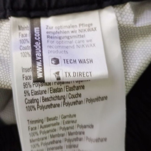 Vaude men's black pants with CEPLEX Active membrane