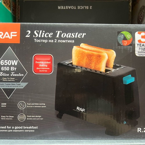Raf R.263 2-Slice Toaster 650W Black New