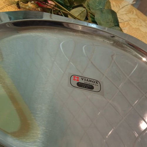 Vianox serving tray with 24K gold handles like new