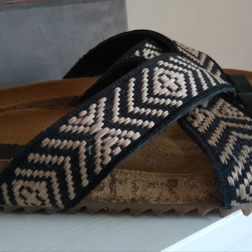 Evangelia Drosi handmade sandals new, size 42, black and brown