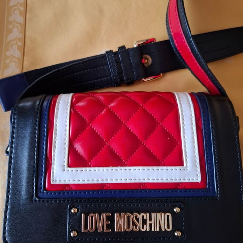 Moschino shoulder bag tricolore like new, blue and red